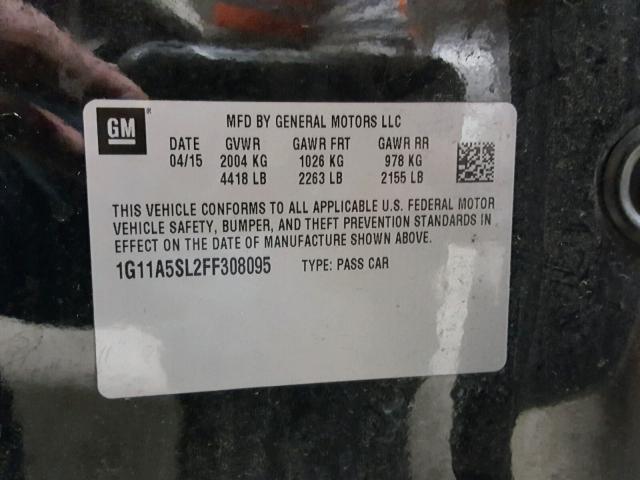 1G11A5SL2FF308095 - 2015 CHEVROLET MALIBU LS Qara foto 10