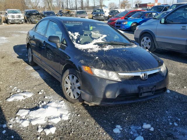 2HGFA16357H036272 - 2007 HONDA CIVIC DX BLACK photo 1