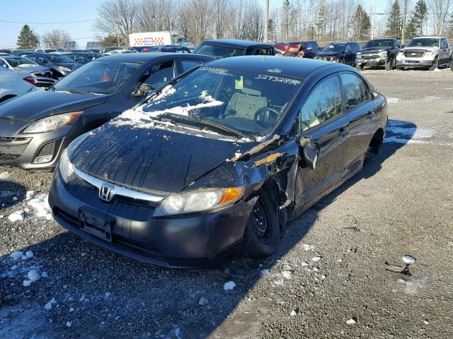 2HGFA16357H036272 - 2007 HONDA CIVIC DX BLACK photo 2