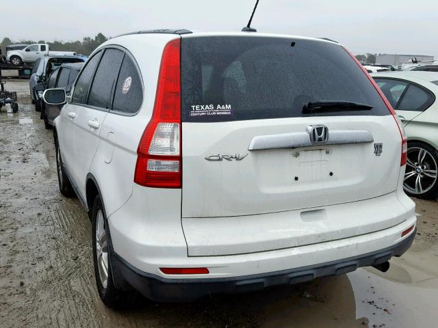 JHLRE3H74AC006107 - 2010 HONDA CR-V EXL WHITE photo 3