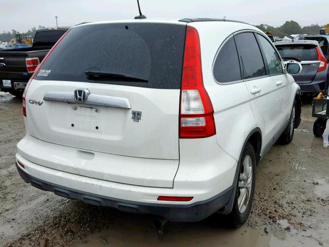 JHLRE3H74AC006107 - 2010 HONDA CR-V EXL WHITE photo 4