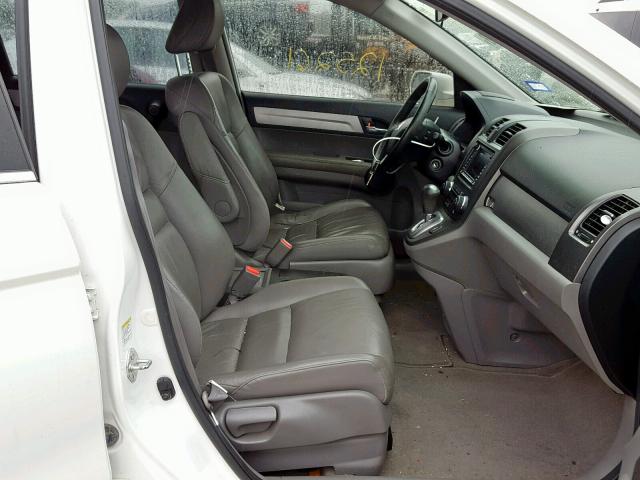 JHLRE3H74AC006107 - 2010 HONDA CR-V EXL WHITE photo 5