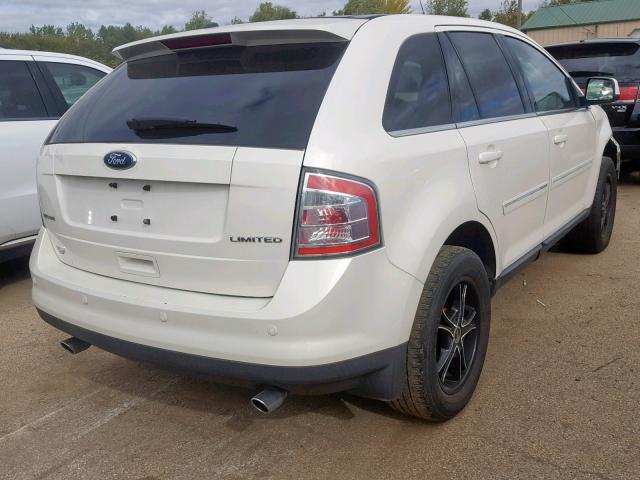 2FMDK39C08BB35026 - 2008 FORD EDGE LIMIT WHITE photo 4