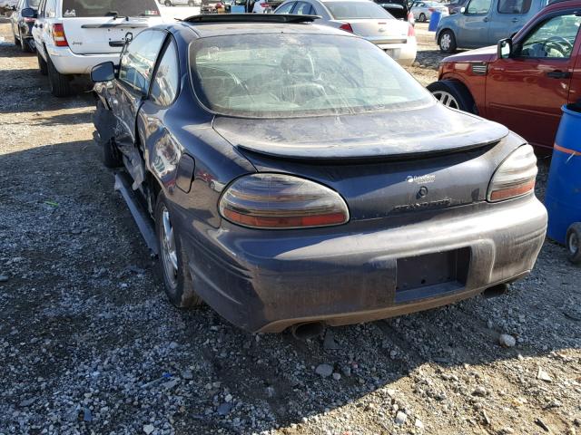 1G2WP12K02F156991 - 2002 PONTIAC GRAND PRIX BLUE photo 3