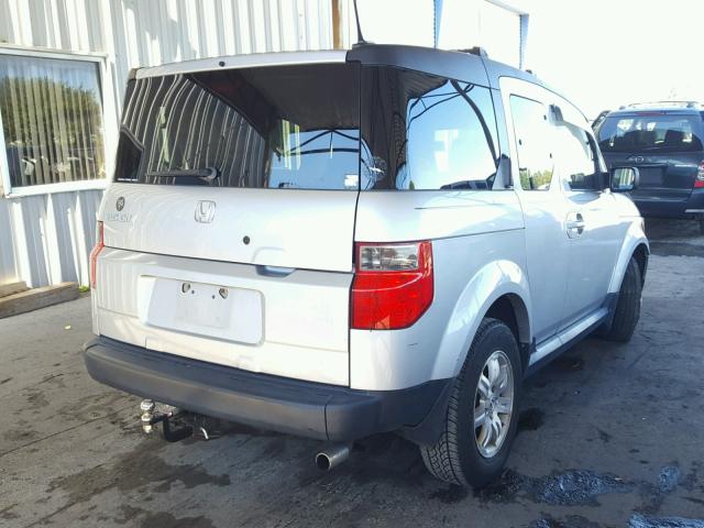 5J6YH28717L002481 - 2007 HONDA ELEMENT EX SILVER photo 4