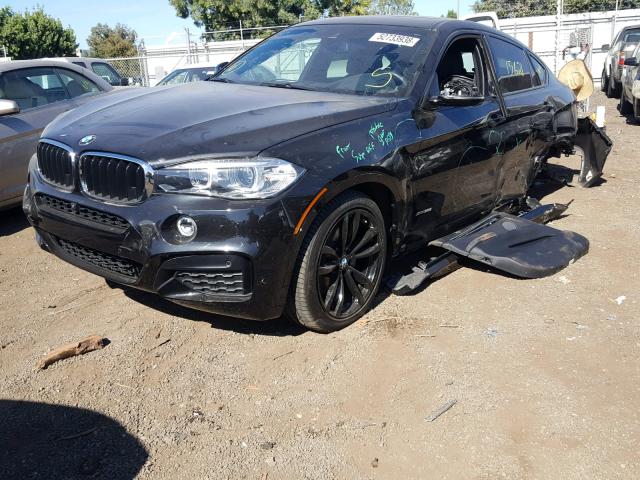 5UXKU2C34H0U29389 - 2017 BMW X6 XDRIVE3 BLACK photo 2