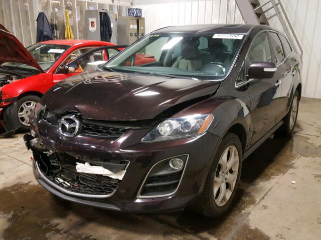 JM3ER4W39A0319295 - 2010 MAZDA CX-7 PURPLE photo 2