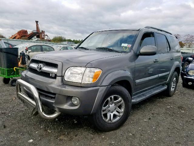 5TDZT38A95S263203 - 2005 TOYOTA SEQUOIA LI GRAY photo 2