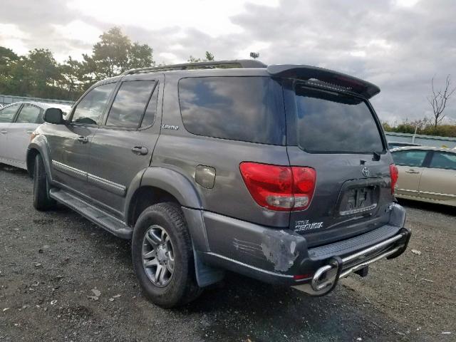 5TDZT38A95S263203 - 2005 TOYOTA SEQUOIA LI GRAY photo 3