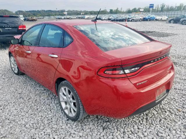 1C3CDFCA4DD105264 - 2013 DODGE DART LIMIT RED photo 3