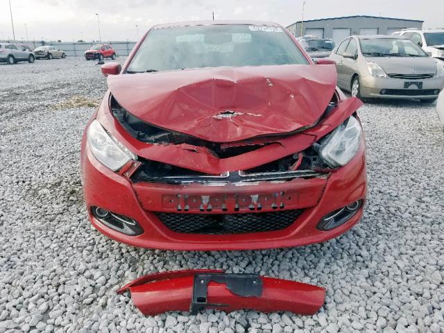 1C3CDFCA4DD105264 - 2013 DODGE DART LIMIT RED photo 9