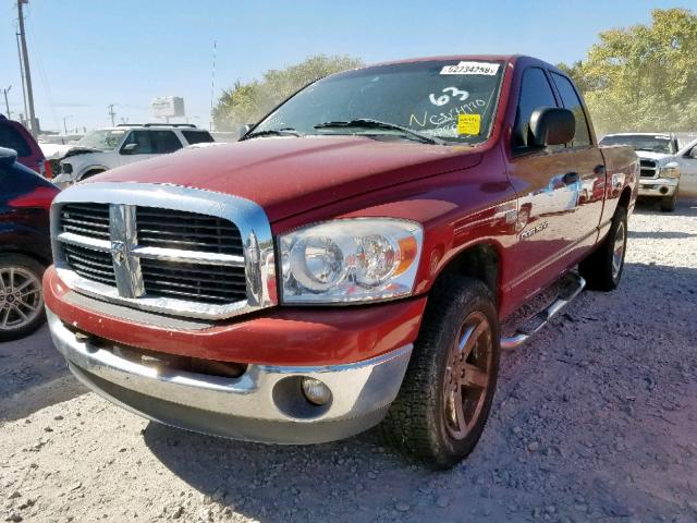 1D7HU18257S221116 - 2007 DODGE RAM 1500 S MAROON photo 2