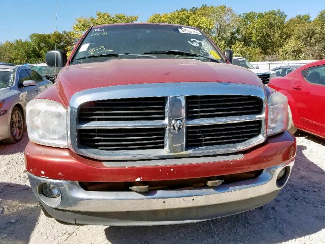 1D7HU18257S221116 - 2007 DODGE RAM 1500 S MAROON photo 9