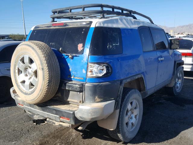 JTEBU11F570071741 - 2007 TOYOTA FJ CRUISER BLUE photo 4