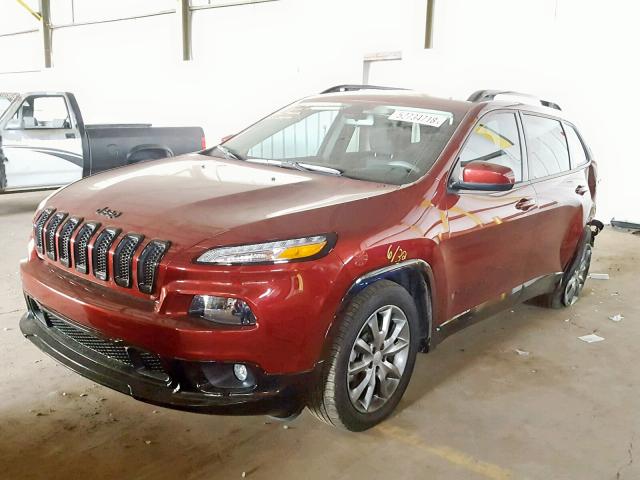 1C4PJLCB7JD606092 - 2018 JEEP CHEROKEE L BURGUNDY photo 2