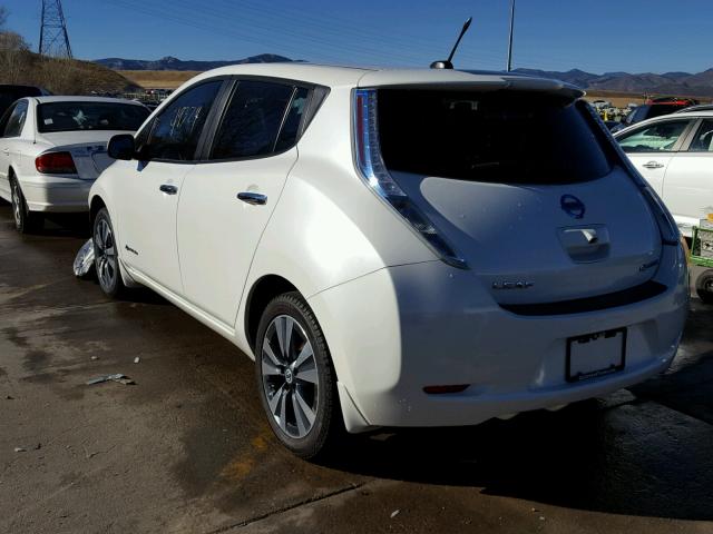 1N4AZ0CP4DC405372 - 2013 NISSAN LEAF S WHITE photo 3