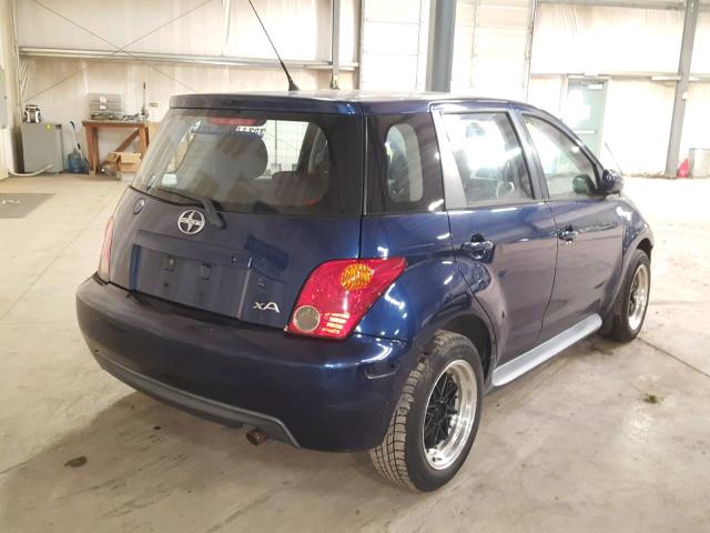 JTKKT624440060834 - 2004 TOYOTA SCION XA ლურჯი ფოტო 4