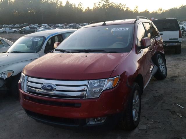 2FMDK38C87BA64531 - 2007 FORD EDGE SEL BURGUNDY photo 2