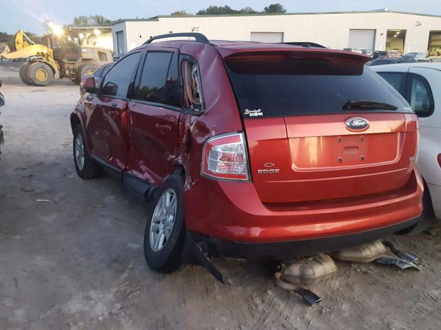 2FMDK38C87BA64531 - 2007 FORD EDGE SEL BURGUNDY photo 3