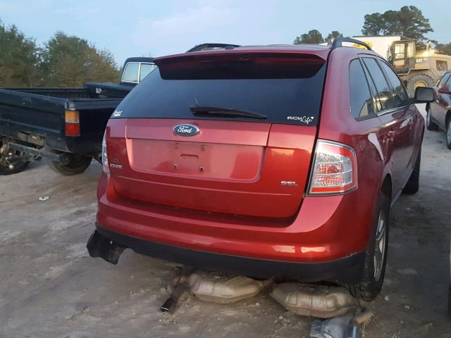 2FMDK38C87BA64531 - 2007 FORD EDGE SEL BURGUNDY photo 4