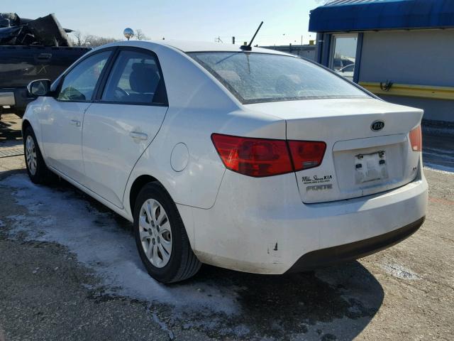 KNAFU4A28A5166662 - 2010 KIA FORTE EX WHITE photo 3