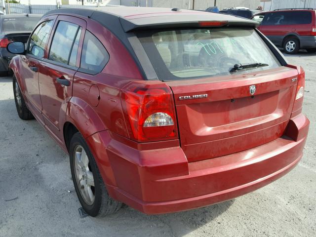 1B3HB48B37D364069 - 2007 DODGE CALIBER SX RED photo 3