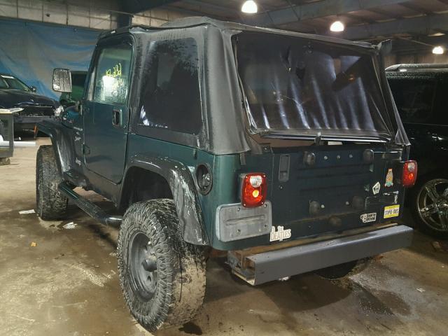 1J4FY19S3XP449407 - 1999 JEEP WRANGLER / GREEN photo 3