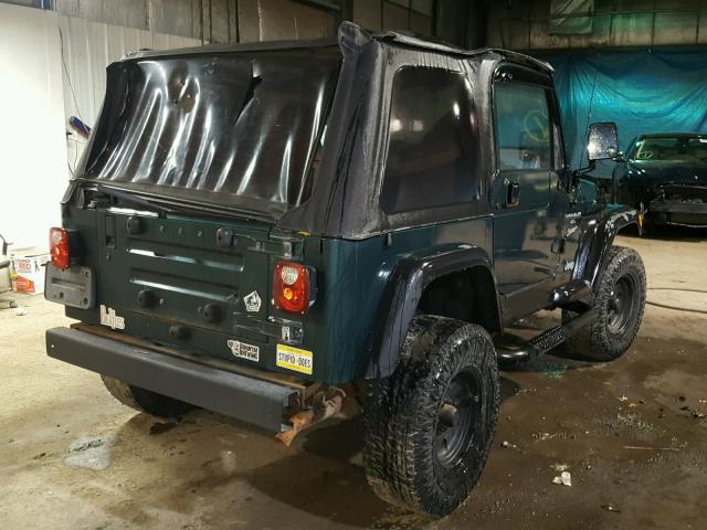 1J4FY19S3XP449407 - 1999 JEEP WRANGLER / GREEN photo 4