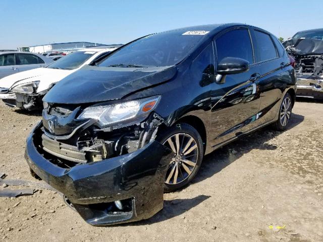 3HGGK5H80FM780301 - 2015 HONDA FIT EX BLACK photo 2