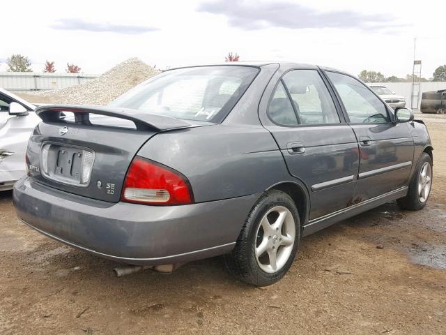 3N1BB51D81L129824 - 2001 NISSAN SENTRA SE GRAY photo 4