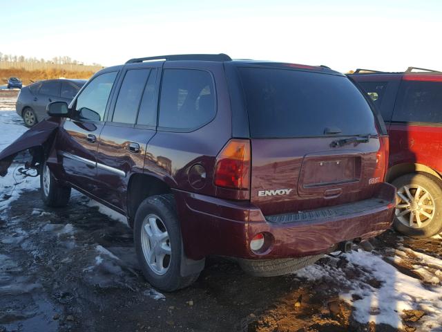 1GKDT13S942391711 - 2004 GMC ENVOY MAROON photo 3