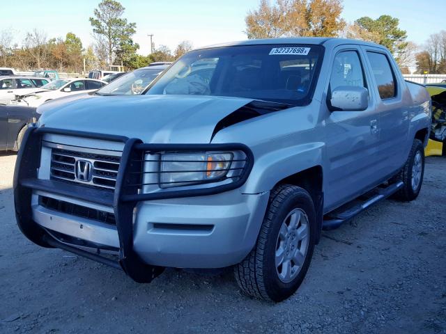 2HJYK16486H523781 - 2006 HONDA RIDGELINE SILVER photo 2