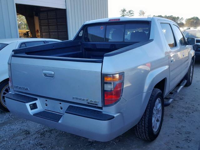 2HJYK16486H523781 - 2006 HONDA RIDGELINE SILVER photo 4