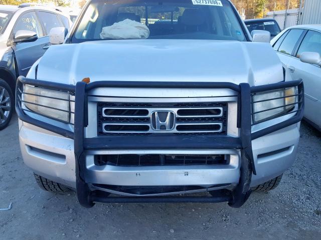 2HJYK16486H523781 - 2006 HONDA RIDGELINE SILVER photo 7