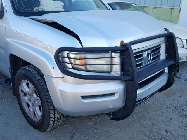 2HJYK16486H523781 - 2006 HONDA RIDGELINE SILVER photo 9