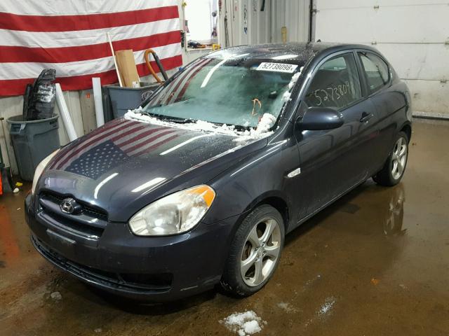 KMHCN36C67U017675 - 2007 HYUNDAI ACCENT SE BLUE photo 2