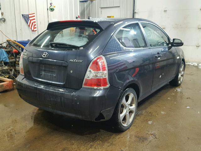 KMHCN36C67U017675 - 2007 HYUNDAI ACCENT SE BLUE photo 4