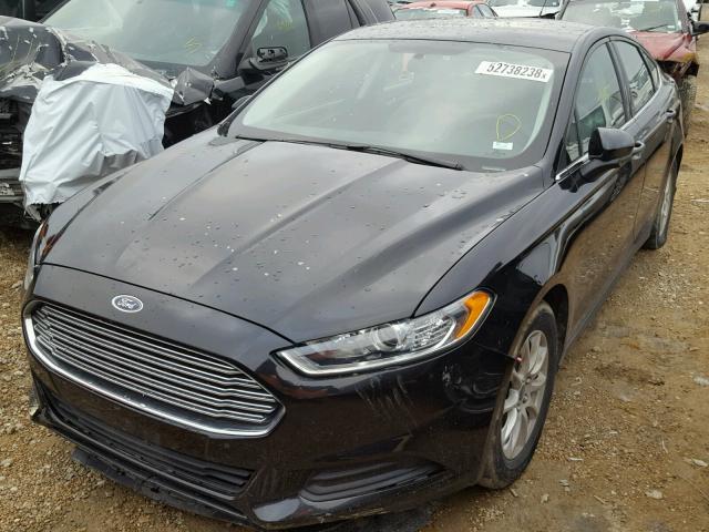 3FA6P0G72FR104688 - 2015 FORD FUSION S BLACK photo 2