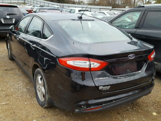 3FA6P0G72FR104688 - 2015 FORD FUSION S BLACK photo 3