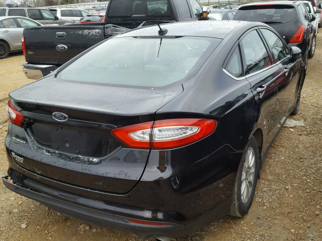 3FA6P0G72FR104688 - 2015 FORD FUSION S BLACK photo 4