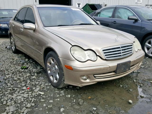 WDBRF81J65F635612 - 2005 MERCEDES-BENZ C 240 BEIGE photo 1