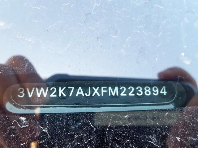 3VW2K7AJXFM223894 - 2015 VOLKSWAGEN JETTA BASE 白色 照片 10