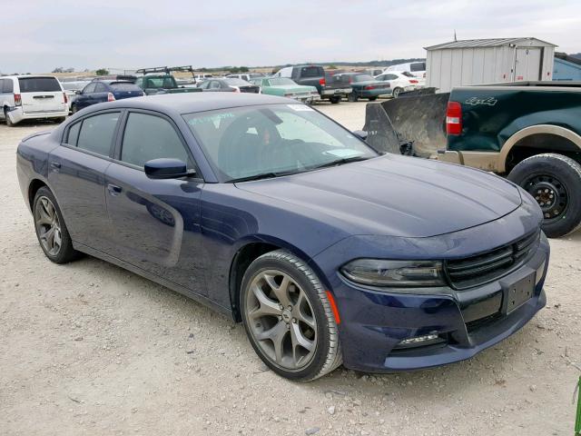 2C3CDXHG0HH596007 - 2017 DODGE CHARGER SX BLUE photo 1