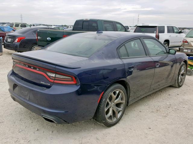 2C3CDXHG0HH596007 - 2017 DODGE CHARGER SX BLUE photo 4