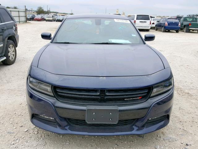 2C3CDXHG0HH596007 - 2017 DODGE CHARGER SX BLUE photo 9