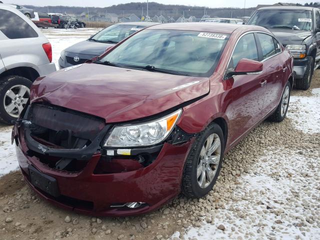 1G4GC5EG5AF285281 - 2010 BUICK LACROSSE C RED photo 2