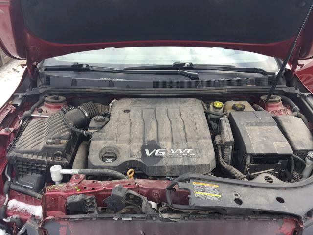 1G4GC5EG5AF285281 - 2010 BUICK LACROSSE C RED photo 7