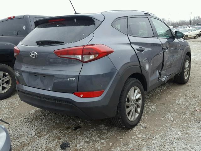 KM8J3CA45HU258772 - 2017 HYUNDAI TUCSON LIM GRAY photo 4