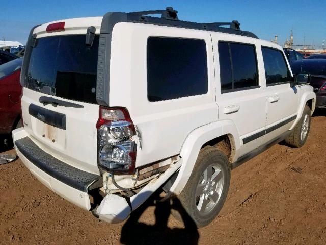 1J8HG48K67C574356 - 2007 JEEP COMMANDER თეთრი ფოტო 4