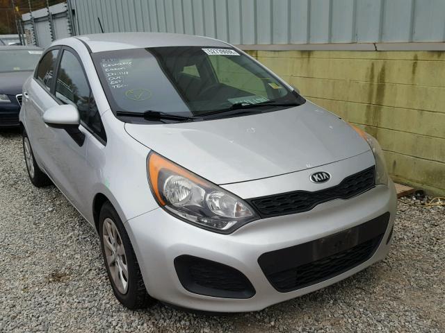 KNADM5A36E6347944 - 2014 KIA RIO LX SILVER photo 1